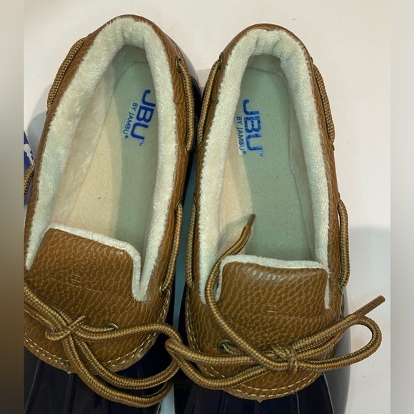NWT JBU by Jambu Women’s Woodbury Waterproof Duck Shoes Navy/Tan Size 10M - Picture 11 of 16